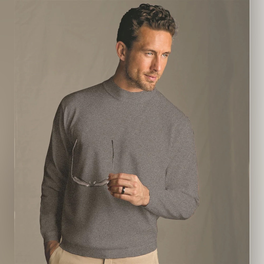 St.Croix Knit Mock Neck Sweater